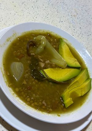 Una foto de Lentejas Verdes con Tocino