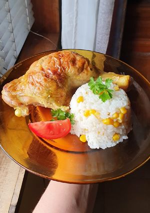~ Töltött csirkecombok kukoricás rizzsel ~ recept fotója