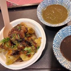 A picture of Delhi style Shakarkandi(roasted in pressure cooker)chaat.