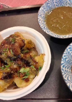 A picture of Delhi style Shakarkandi(roasted in pressure cooker)chaat.
