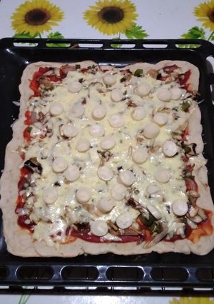 Una foto de Pizza vegetariana