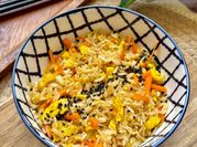 Una foto de arroz basmati frito