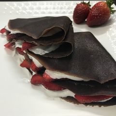 A picture of Eggless crêpes breakfast.