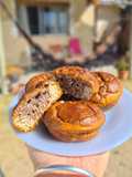 Muffins marmolados de banana sin azúcar 🍌