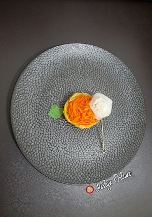 Foto resep “Umbi bersatu: crispy basket, golden filling & white rose” 😆by Jesslyn Orlane