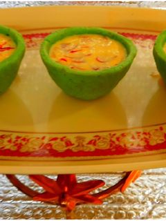 કેસર બાસુંદી ઈન હલવા કટોરી(kesar basundi in halva katori recipe રેસીપી મુખ્ય ફોટો
