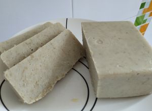 Una foto de Tofu de lentejas a mi manera🤔🤪😋