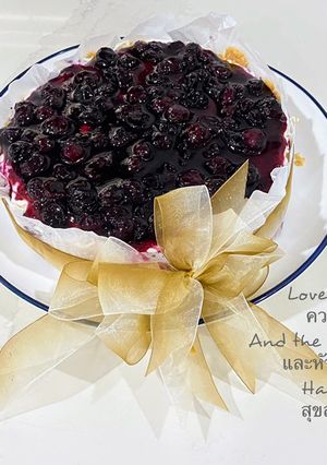 A picture of Mother’s Day Blueberry Cheesecake❤️.