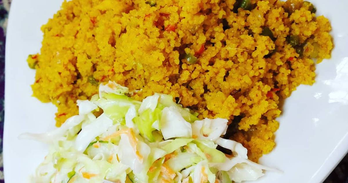 Jollof din couscous girki daga Zeesag Kitchen Cookpad
