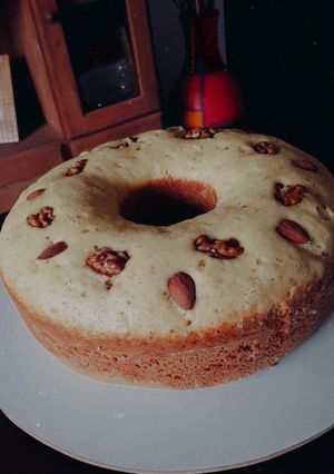 Una foto de Budín de mandarina y frutos secos