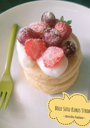 Foto resep Bolu Susu Kukus Stroberi