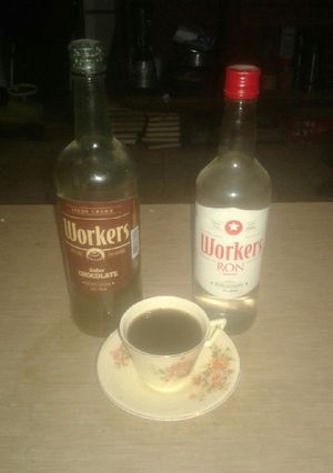 Una foto de Café con ron