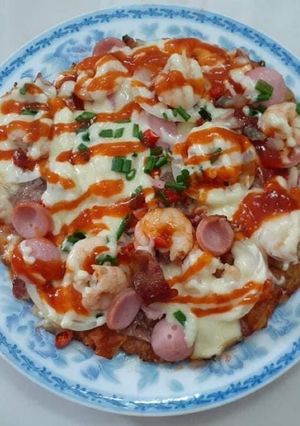 Hình của món Pizza keto.