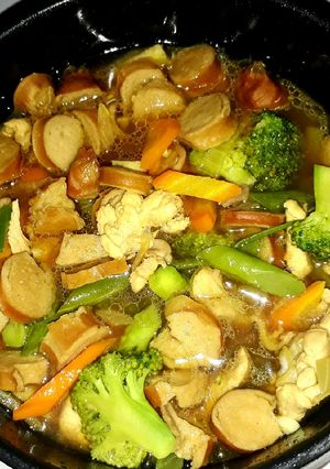 Foto resep Capcay sosis saus tiram