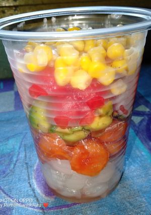 Foto resep Puding susu buah