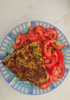 Una foto de Tortilla de zapallito y avena