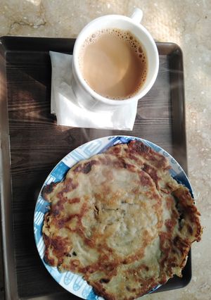 A picture of Sweet pan cake. (Meetha chilla).