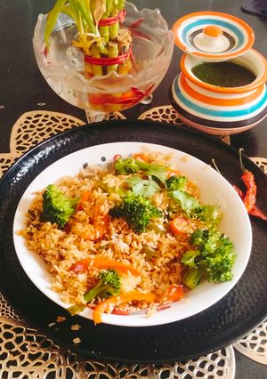 A picture of Broccoli Fried Rice 😋😋.
