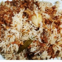 A picture of Beef pulao.