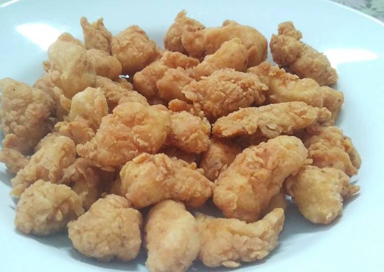 Resep 31. Chicken popcorn / ayam tepung crispy Anti Gagal