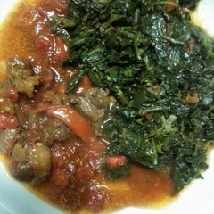 A picture of Stewed Meat with Managu.