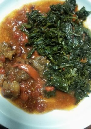 A picture of Stewed Meat with Managu.