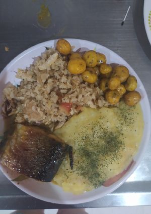 Una foto de Pescado en miel mostaza