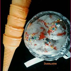 A picture of Black sesame seeds Ice Cream.