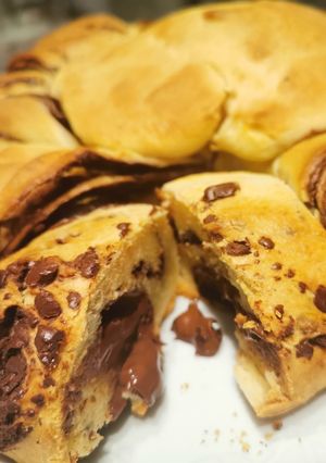 Une photo de 🍞 Brioche au chocolat en fleurs !! 🍫