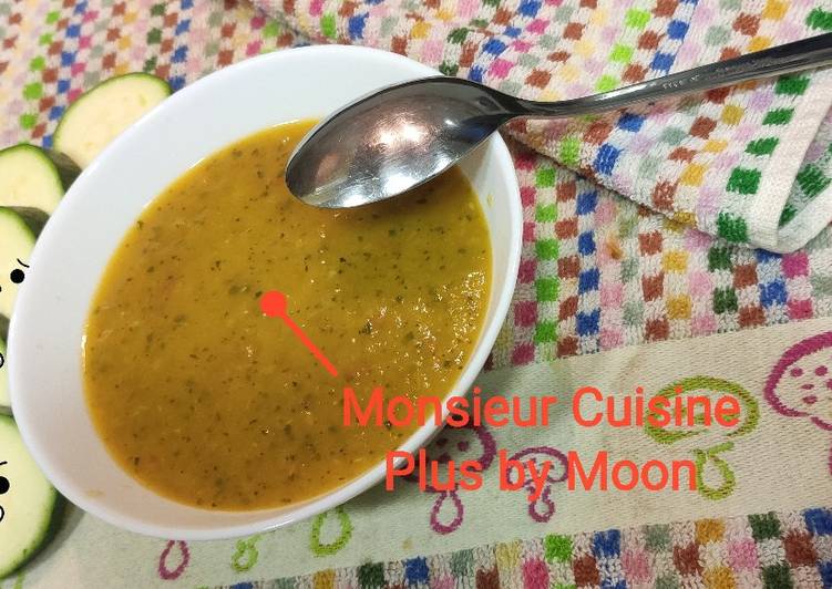 Crema de calabacín y apio sin patata Monsieur Cuisine Plus