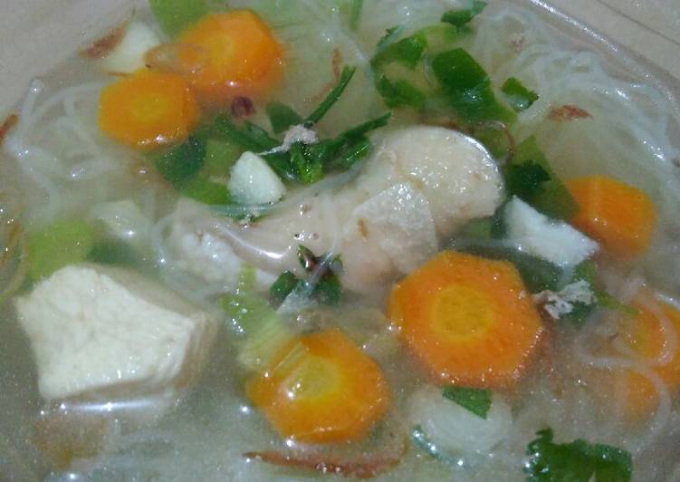 Resep Sup ayam bihun yang simpel