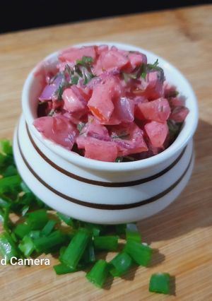 A picture of Mayonnaise salsa vegetables dip.