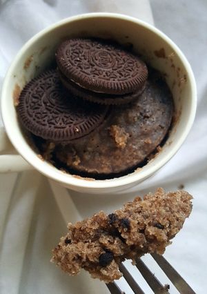 A picture of Oreo Eggless Mug Cake.