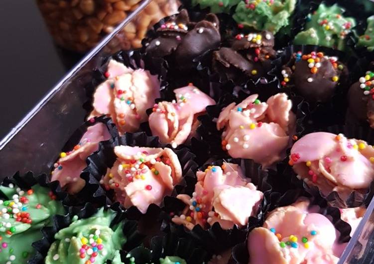 Cara Gampang Menyiapkan Corn flakes coklat aneka rasa, Bikin Ngiler