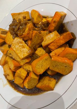 Foto resep Tahu kuning caipo manis kecap