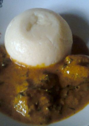 A picture of Groundnut Soup.