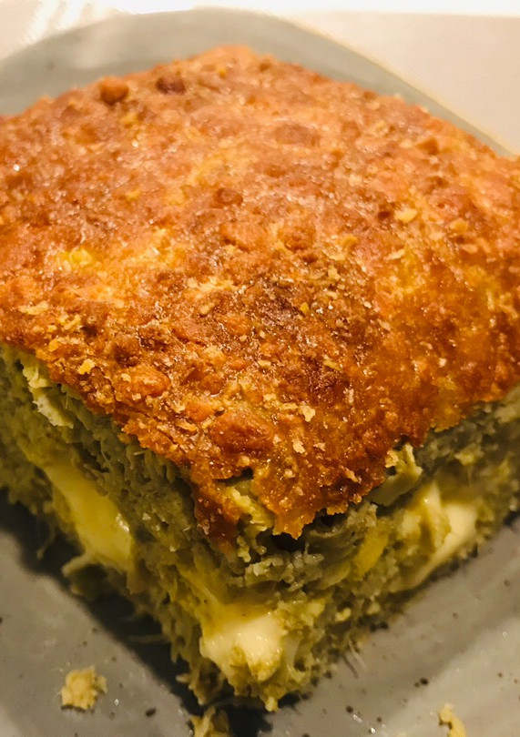 Una foto de Budín de alcachofas