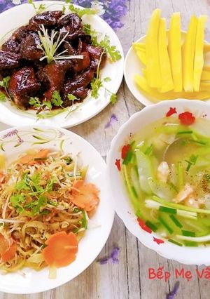 Hình của món Mâm cơm gia đình thời Covid 19.