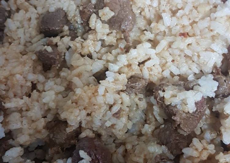 Arroz con pinchitos teriyaki