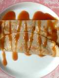 Crepes de espelta con caramelo tipo toffe