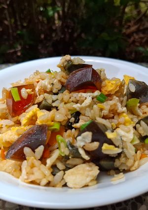 A picture of Budget-Friendly Dish - Century Egg Fried Rice.
