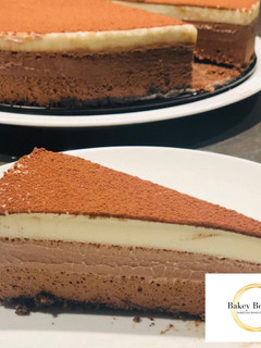 A picture of Triple Chocolate Mousse Cake - Bakey Beha.