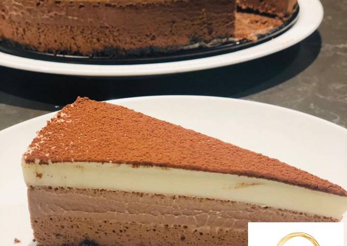 Triple Chocolate Mousse Cake - Bakey Beha