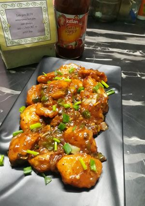 A picture of Suji Manchurian / semolina manchurian.