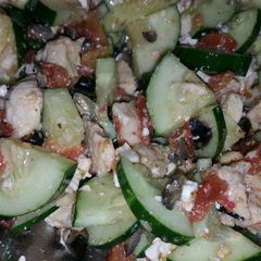 A picture of Greek-style Chicken Wraps.