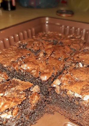 Foto resep Fudgy Brownies Shiny Crack