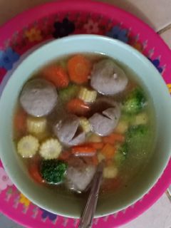Foto resep Sop sayur dan bakso simple