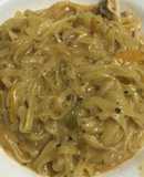 Fideos con salsa cremosa