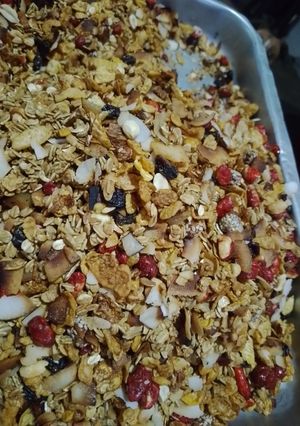 Una foto de Granola de avena y coco