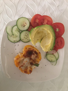 Una foto de Ají relleno con pollo